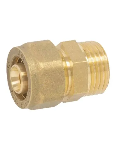 Straight fitting Ape M 3/4 x 16 mm in brass 3701F341620