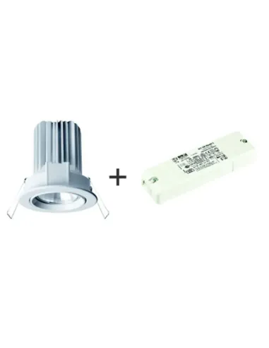 Side LED recessed spotlight 10W 3000K 40° with KT2825-JLBC40 power supply