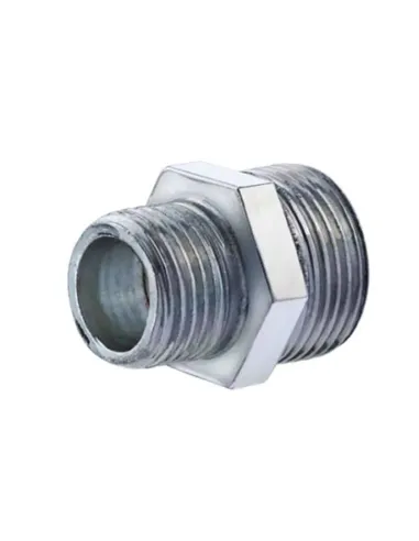 Threaded pipe fitting Oter in galvanized steel M/M 1/2 x 3/8 24506