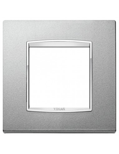 Vimar 20642.C13 Eikon Chrome - placca 2 moduli argento matt