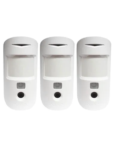 Kit of 3 Ajax MotionCam PhOD White motion detectors