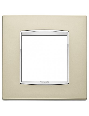 Vimar 20642.C22 Eikon Chrome - placca 2 moduli nichel satinato