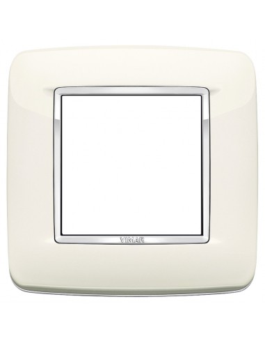 Vimar 20672.C02 Eikon Chrome - placca 2 moduli bianco antico