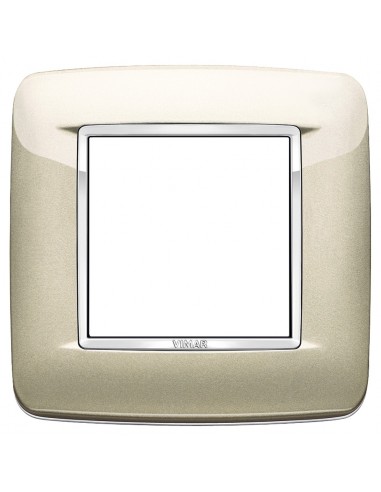 Vimar 20672.C07 Eikon Chrome - placca 2 moduli champagne metal