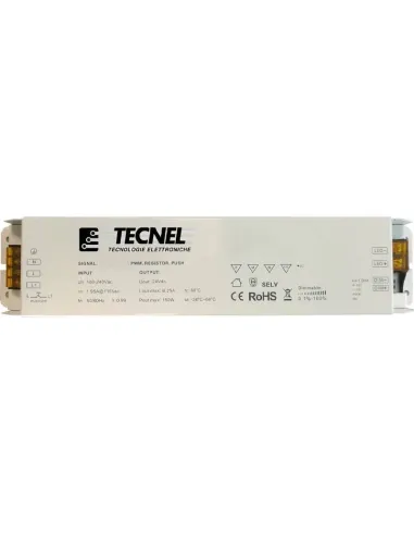 Alimentatore per strip LED Tecnel 24Vcc 150W tensione costante TE-150-24TRI