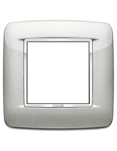 Vimar 20672.C10 Eikon Chrome - placca 2 moduli argento metal