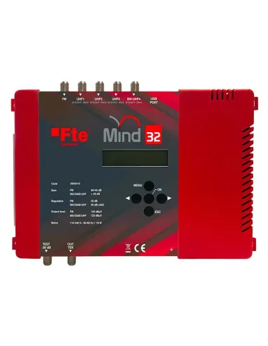 FTE TV control unit with programmable filters 4 MIND32 inputs