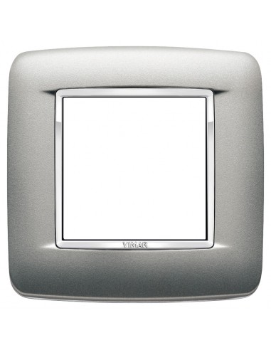 Vimar 20672.C13 Eikon Chrome - placca 2 moduli argento matt