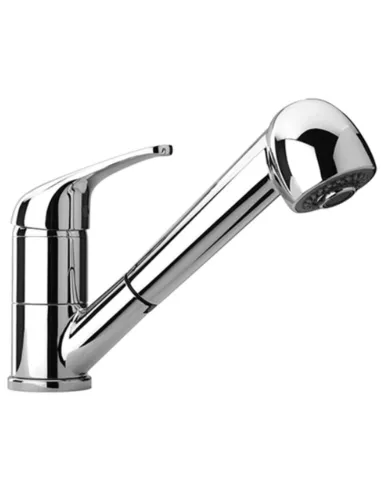 Paini Pilot single-lever sink mixer with extractable hand shower 04CR568P1