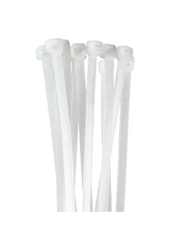 Etelec white nylon cable ties 180x4.5 FB18045