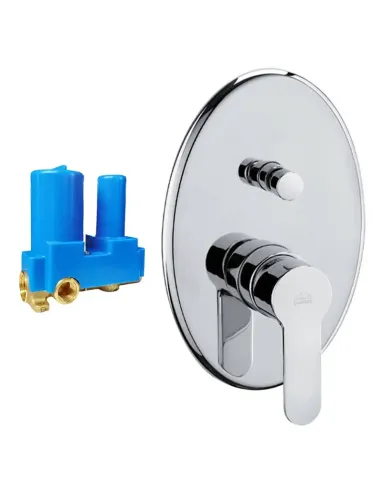 Built-in shower mixer with Paffoni Blu 2-way diverter BLU015CR