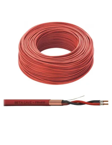 Fire resistant cable Beta Cavi 2x1 mmq sheath LSZH Red 500m