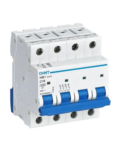 Chint NB1-63H 4P 16A 10kA C Magnetothermic Switch 4 Modules 179910