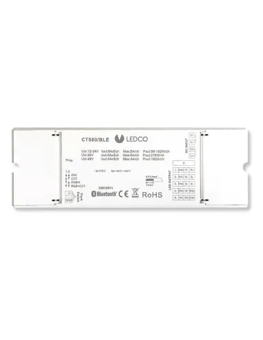 Bluetooth Mesh control unit for Ledco RGB/RGBW CT580/BLE LED strip regulation