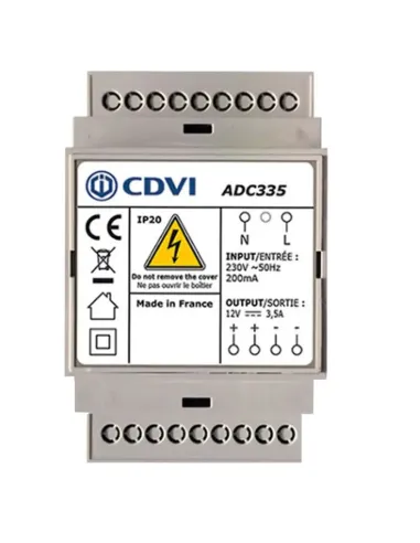 Alimentatore switching CDVI 12V 3,5A stabilizzato ADC335