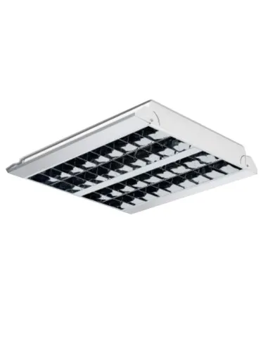 Beghelli 4X18W space-saving recessed specular ceiling light 18040