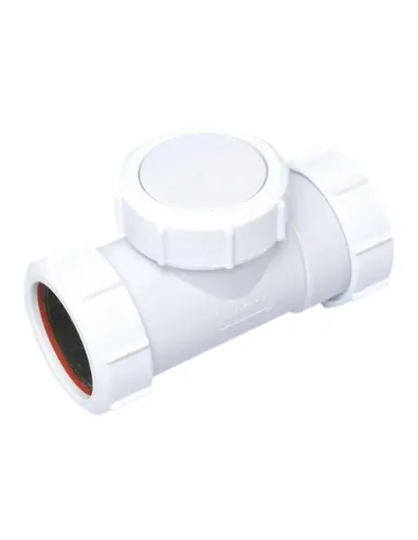 Valvole anti ritorno per tubi GTL con ispezione D 40 mm bianco 439700PB40