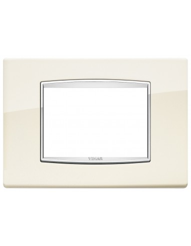 Vimar 20653.C02 Eikon Chrome - placca 3 moduli bianco antico