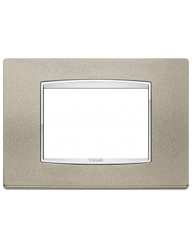 Vimar 20653.C14 Eikon Chrome - placca 3 moduli titanio matt