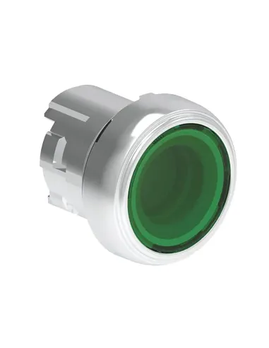 Lovato Platinum Rasato Green luminous button LPSBL103