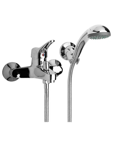 Paini Pilot bath mixer with hand shower and flexible hose 04CR105P1