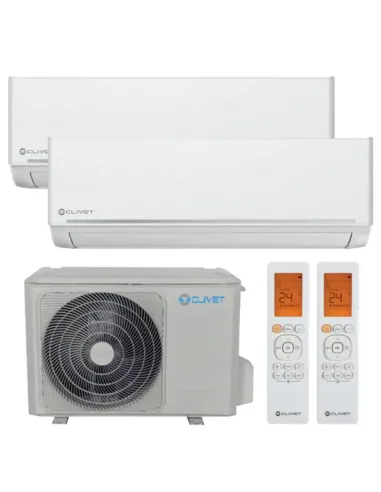 Dual Split Air Conditioner Clivet EZCool 9000+12000BTU Inverter R32 A++/A+