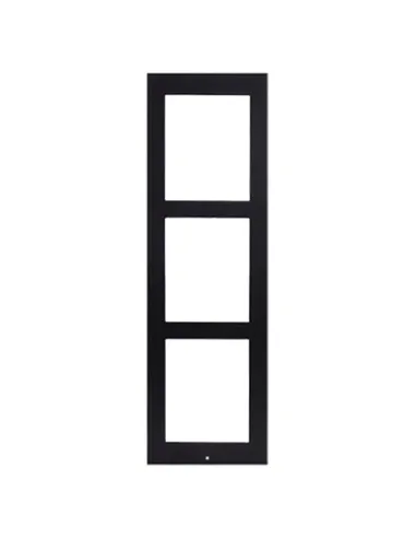 2N wall frame for IP/LTE Verso 3-Module pushbutton panels Black 9155023B