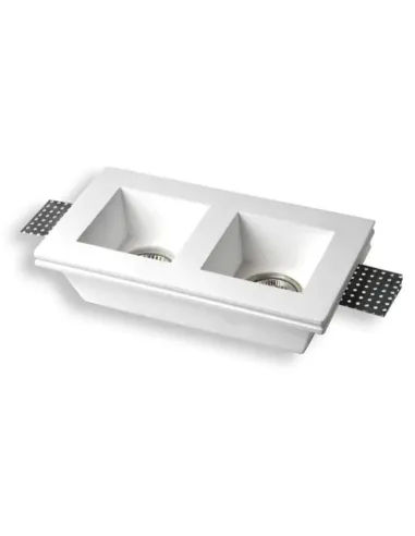 Double recessed square plaster spotlight Century JESSY2-SQ2112