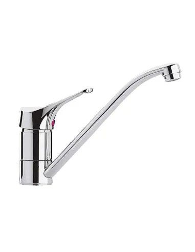 Paini Pilot sink mixer with low brass spout 04CR573P1