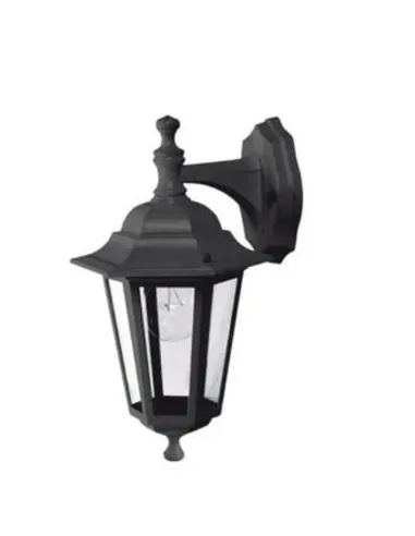 Antiqued black Poliplast Vittoria lantern 1XE27 IP33 400401N-60