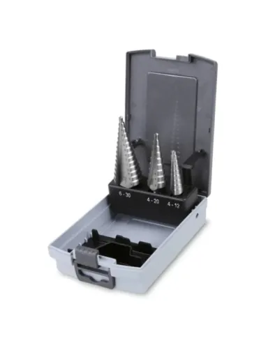 Set of Beta conical stepped drills in plastic case 004250030