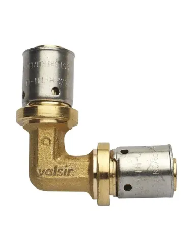 Valsir Pexal elbow fitting 90 degrees D 40 mm in brass VS0130827