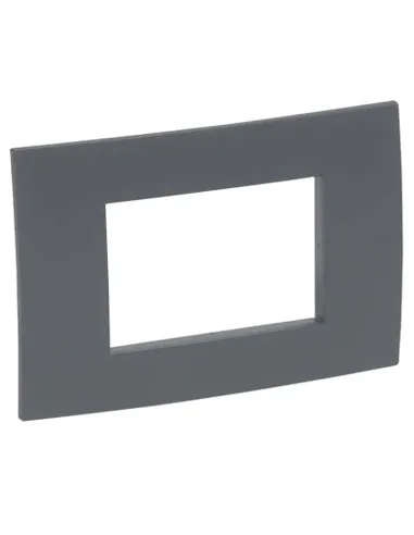 Placca Legrand serie Vela quadra 503 colore antracite 682616