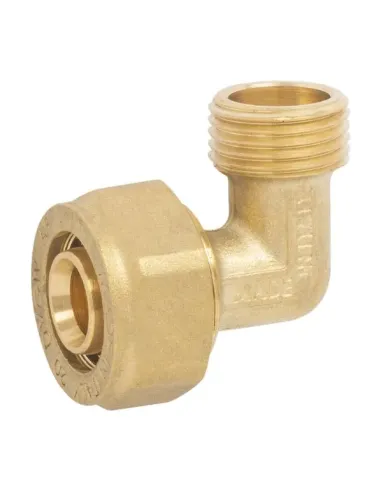 Ape M 1/2 x 20 mm brass elbow fitting 3753F122020