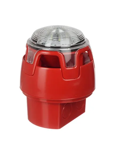 Conventional red Notifier siren with strobe and IP65 base CWSS-RR-W5