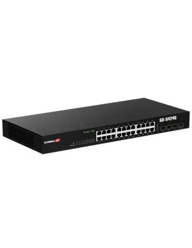 Switch Edimax Web Smart 24 porte Gigabit PoE+ e 4 slot SFP GS-5424G