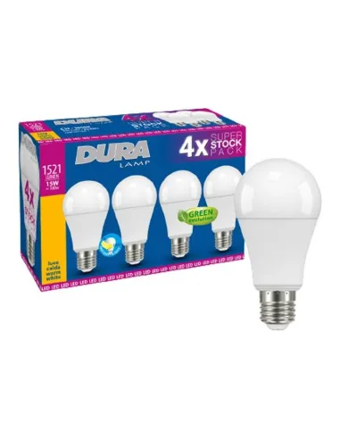 Duralamp 14W drop LED bulb E27 3000K 4 pieces A6015W-4