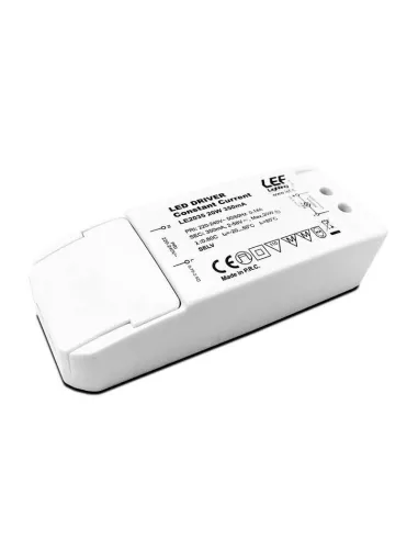 Power supply for LEF LED lamps 20W 2-40Vdc constant current 500 mA IP20 LE2050