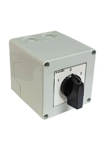 Lovato line switch with knob 4P 20A in enclosure 7GN2075P