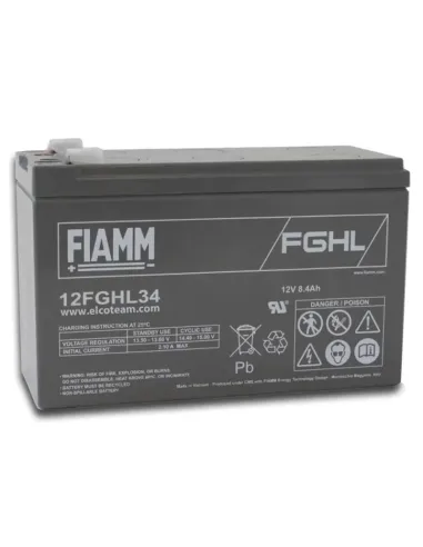 Batteria ermetica al piombo Fiamm 12V 8,4Ah Long Life per UPS 12FGHL34