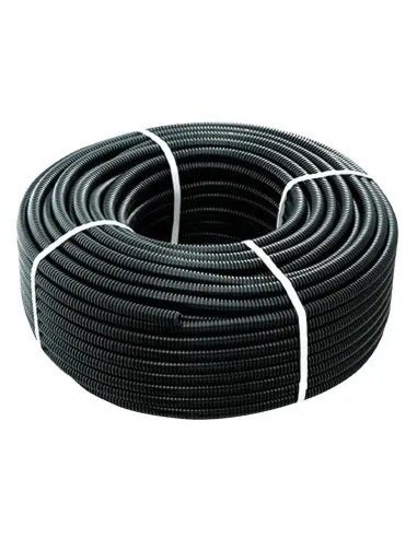 Tubo corrugato nero con tirafilo diametro 20 mm B10326