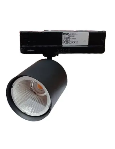 Proiettore Led a binario trifase Ilmas 24W 3000K con driver nero 23517QT2