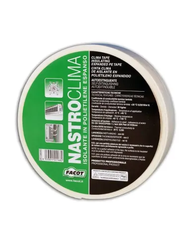 Nastro adesivo per climatizzatori Facot h 50mm x 10m CLIMA0050