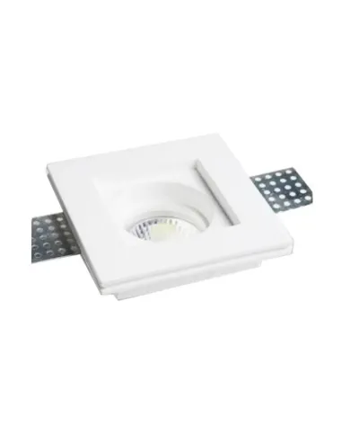 Square Poliplast plaster spotlight for GU10 lamps 100x100mm 400721