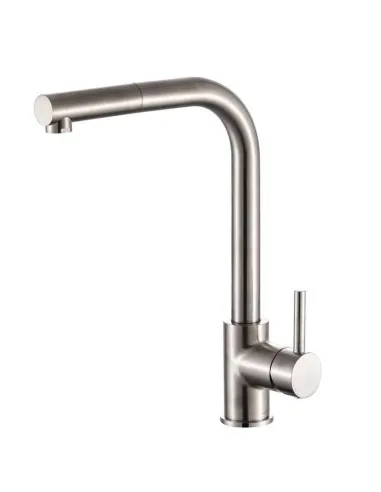 Mc sink mixer lever adjustable brass nickel spout