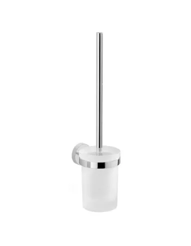 Gedy Eros chrome and glass wall-mounted toilet brush holder 2333-03-13