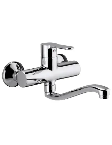 Paffoni Blu wall-mounted sink mixer with swivel spout BLU161CR