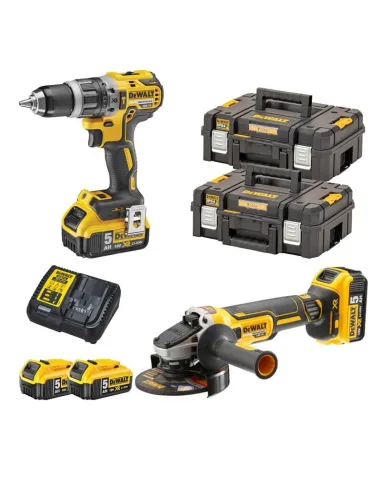 KIT DeWALT Trapano a percussione e Smerigliatrice 125 mm DCK2153P2T-IT