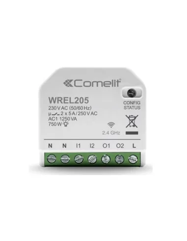 Comelit Wi-Fi smart home module for light management 2 5A WREL205 outputs