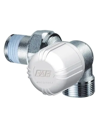 Far left corner thermostatic valve for radiators 3/8 chrome 1616 38